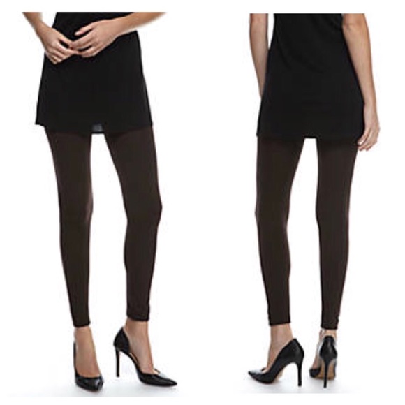 NINE WEST Fleece Lined Footless Tights Leggings - Picture 4 of 8